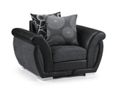 Shannon Arm Chair - Black and Grey