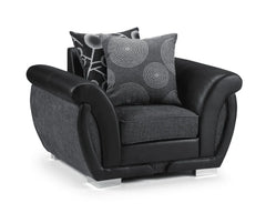 Shannon Arm Chair - Black and Grey