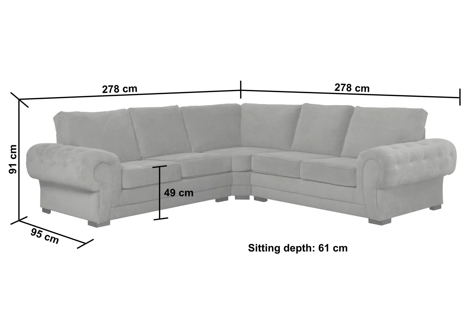 Verona 2x2 Seater Corner Sofa